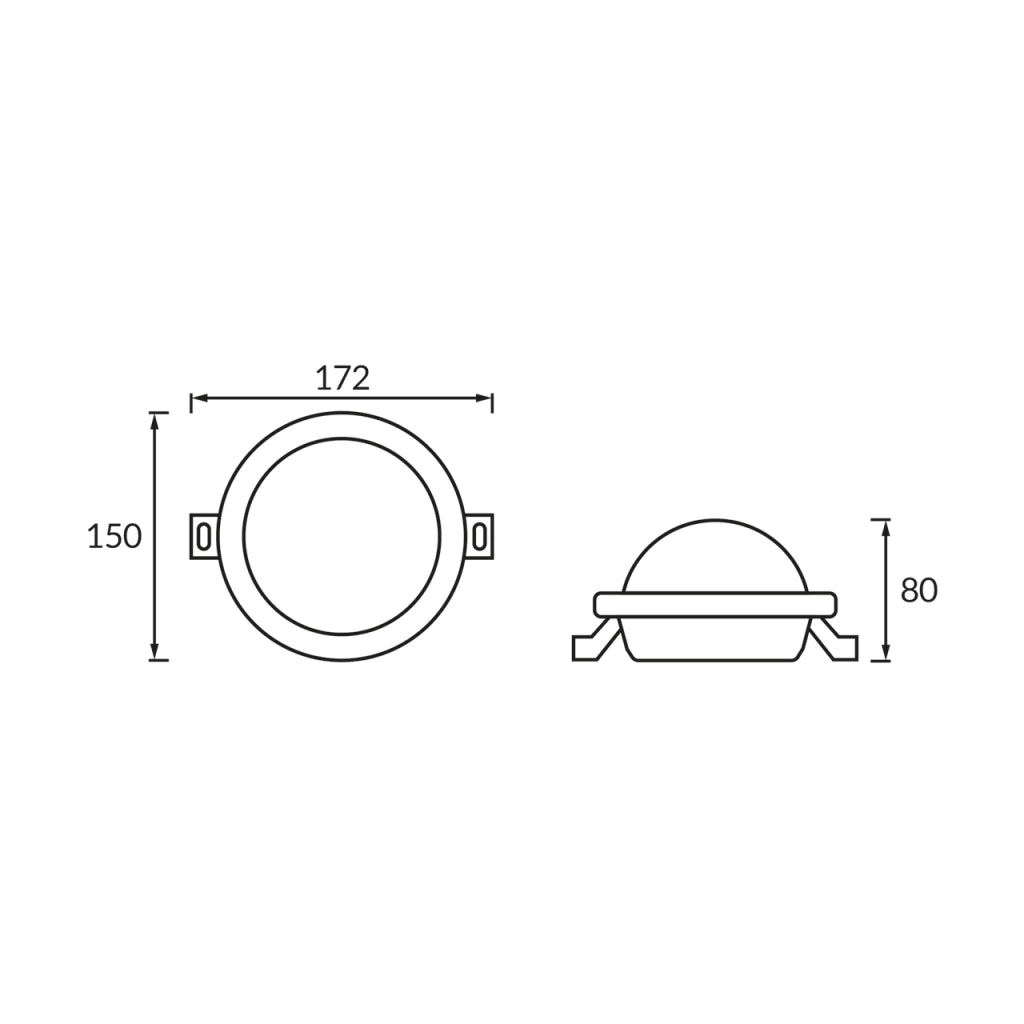 Applique esterno rotondo LED 11W 4100K IP65 Tryton