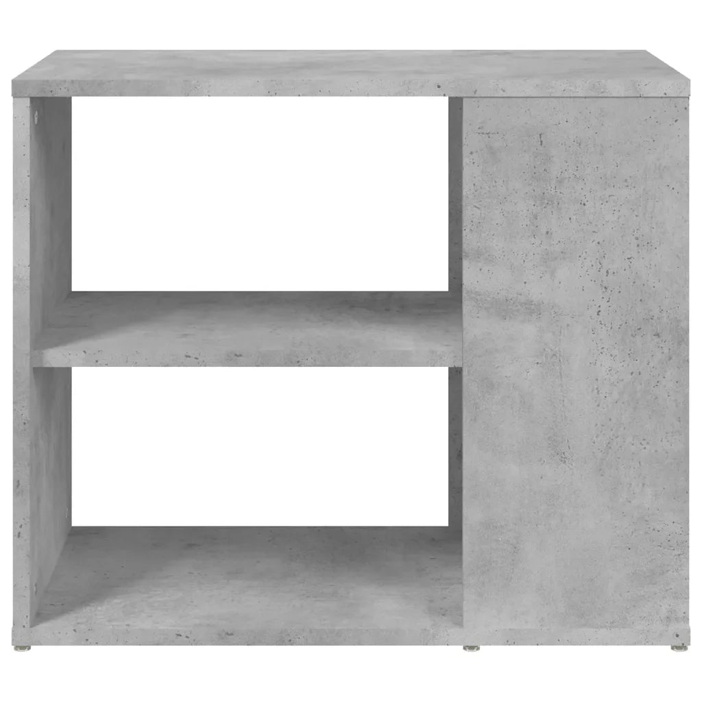 Mobiletto laterale pratico dimensioni 60 x 30 x 50 cm look elegante realizzato in truciolato grigio cemento 02_0047879