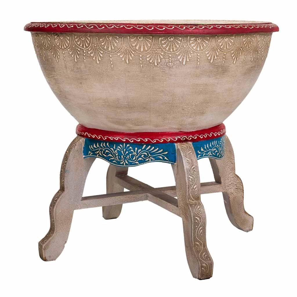 Tamburo in legno multicolore 48x48x44,5h cm