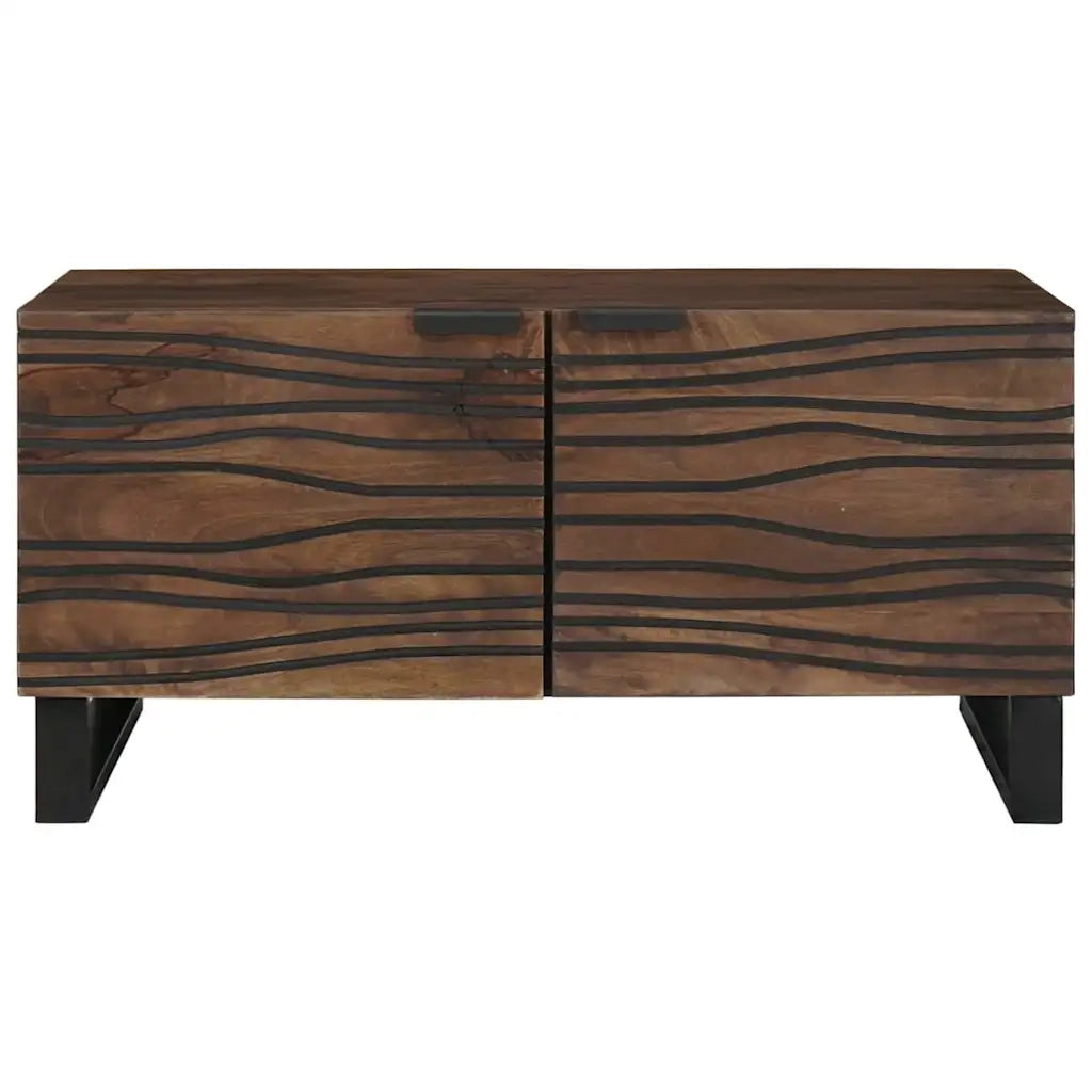 Tavolino da salotto Marrone e Nero 80 x 50 x 40 cm 4018013