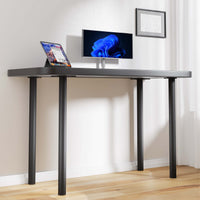 Set 4 gambe tavolo regolabili in acciaio inox nero Ø 60mm 870mm