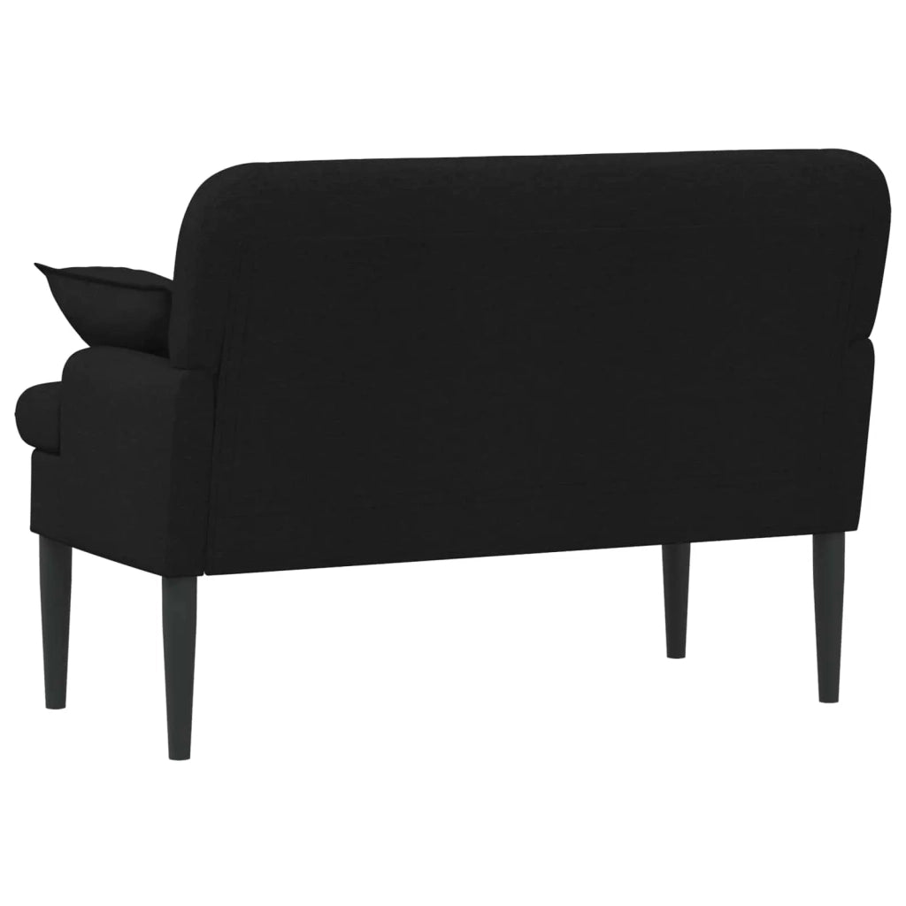 Loveseat con bottoni imbottiti Nero 111 x 68 x 80 cm Tessuto 42041798