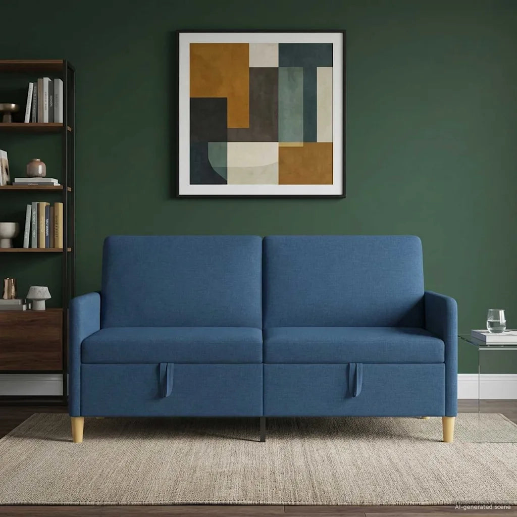 Divano con Storage Blu 172 x 78 x 87 cm Poliestere 42036955