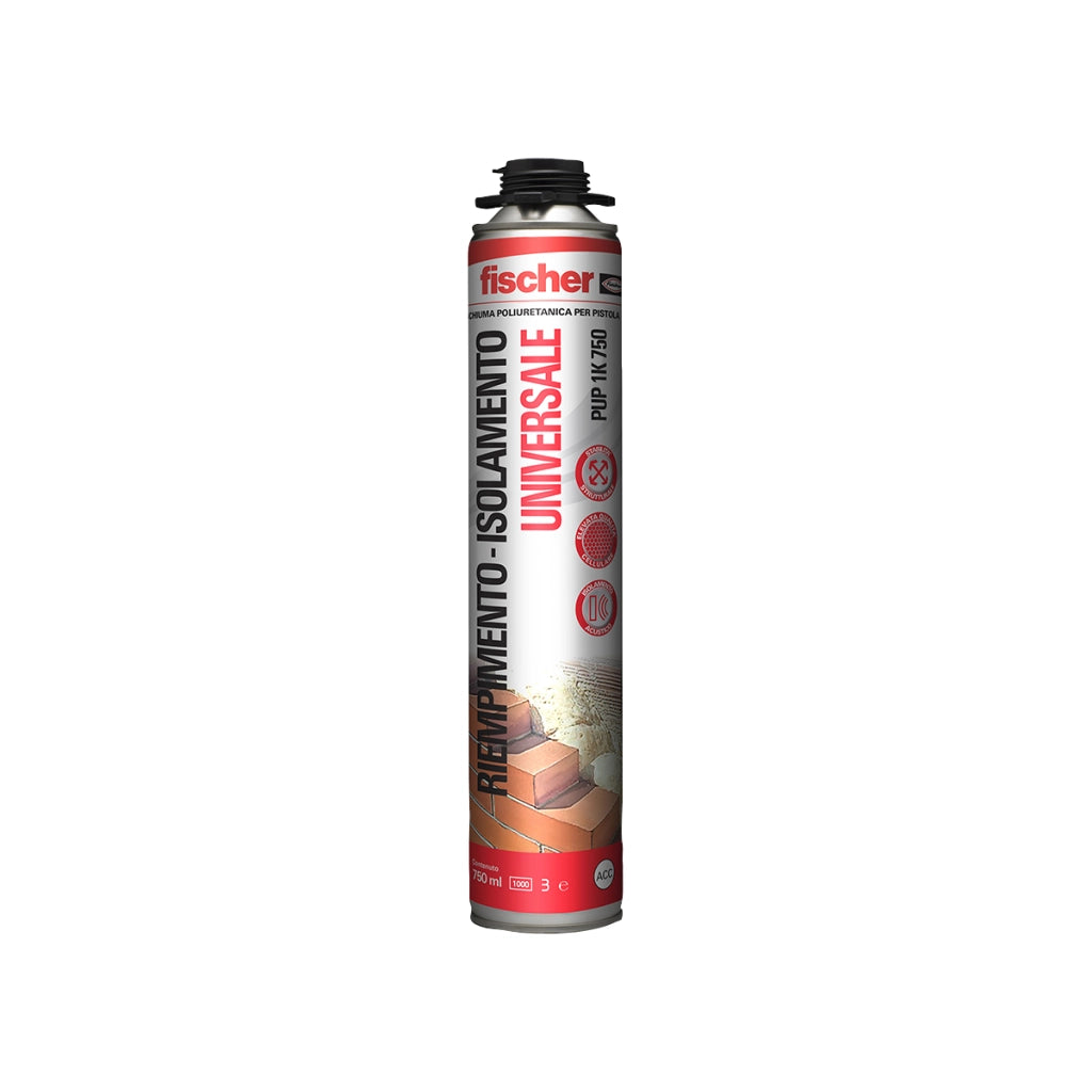 SCHIUMA POLIURETANICA PUP 1K- 750 ml  Per pistola- FISCH- pezzi 1