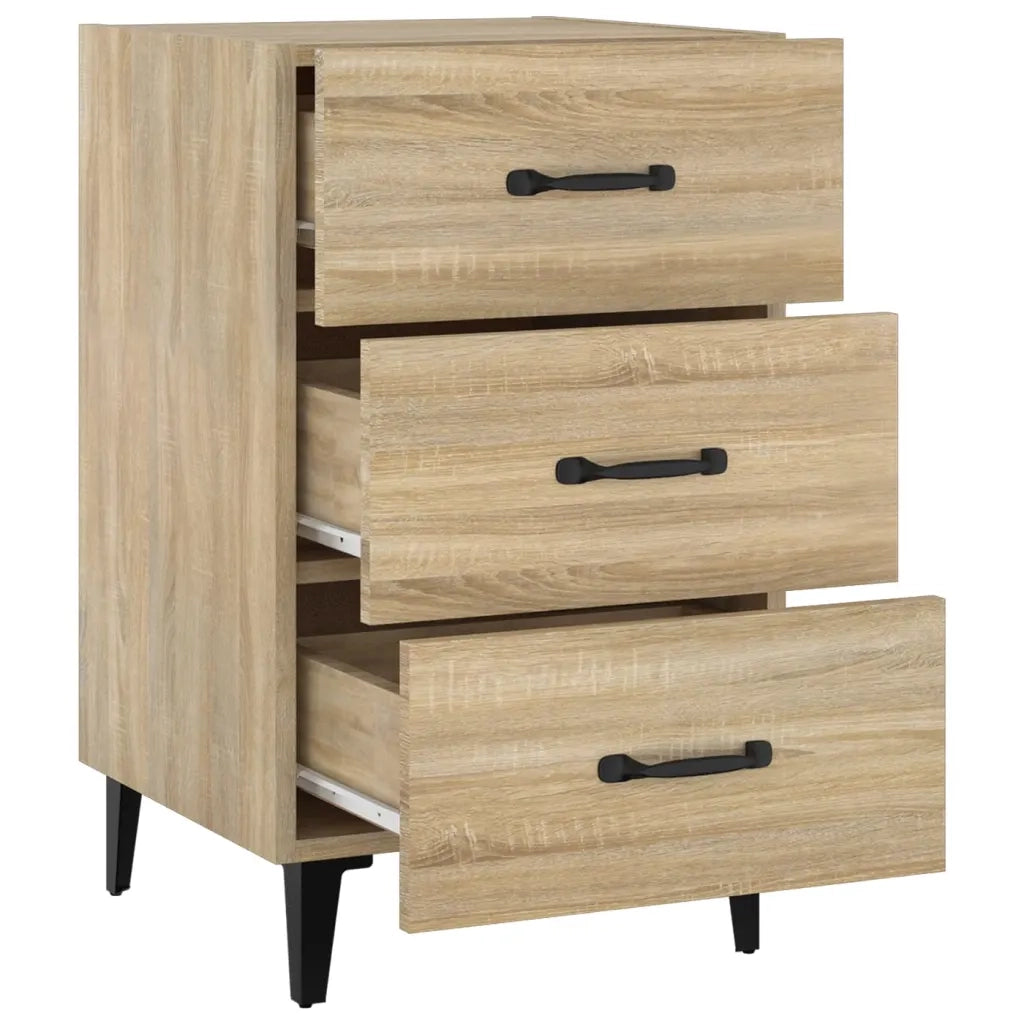 Comodino | Armadio da Notte | Mobiletto da notte Rovere Sonoma 40x40x66 cm in Legno Multistrato