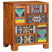 vidaXL Credenza Multicolore 50x35x60 in Legno Massello di Acacia