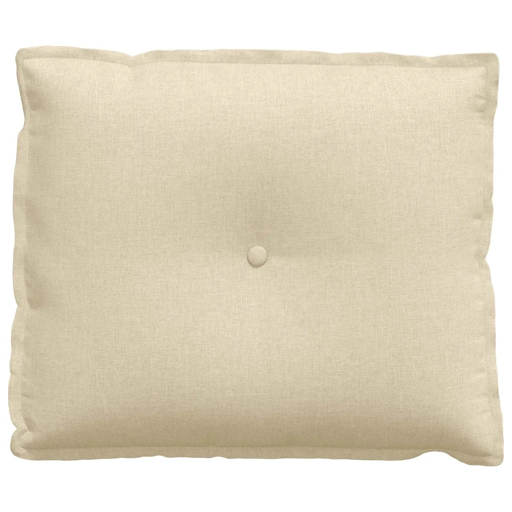 Cuscino per Schiena Crema 60 x 19 x 50 cm Tessuto