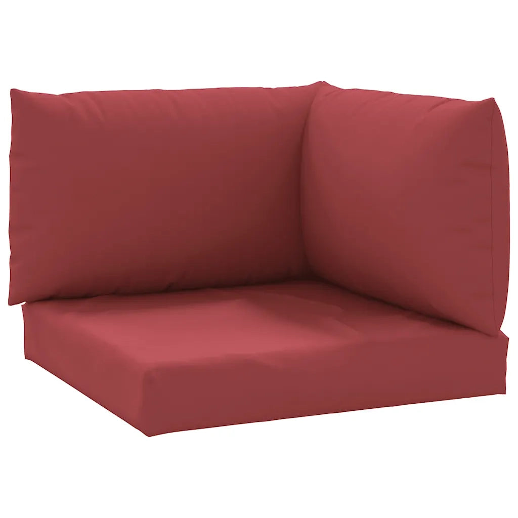 Cuscini per Pallet 3 pz Rosso Vino in Tessuto Oxford 361782