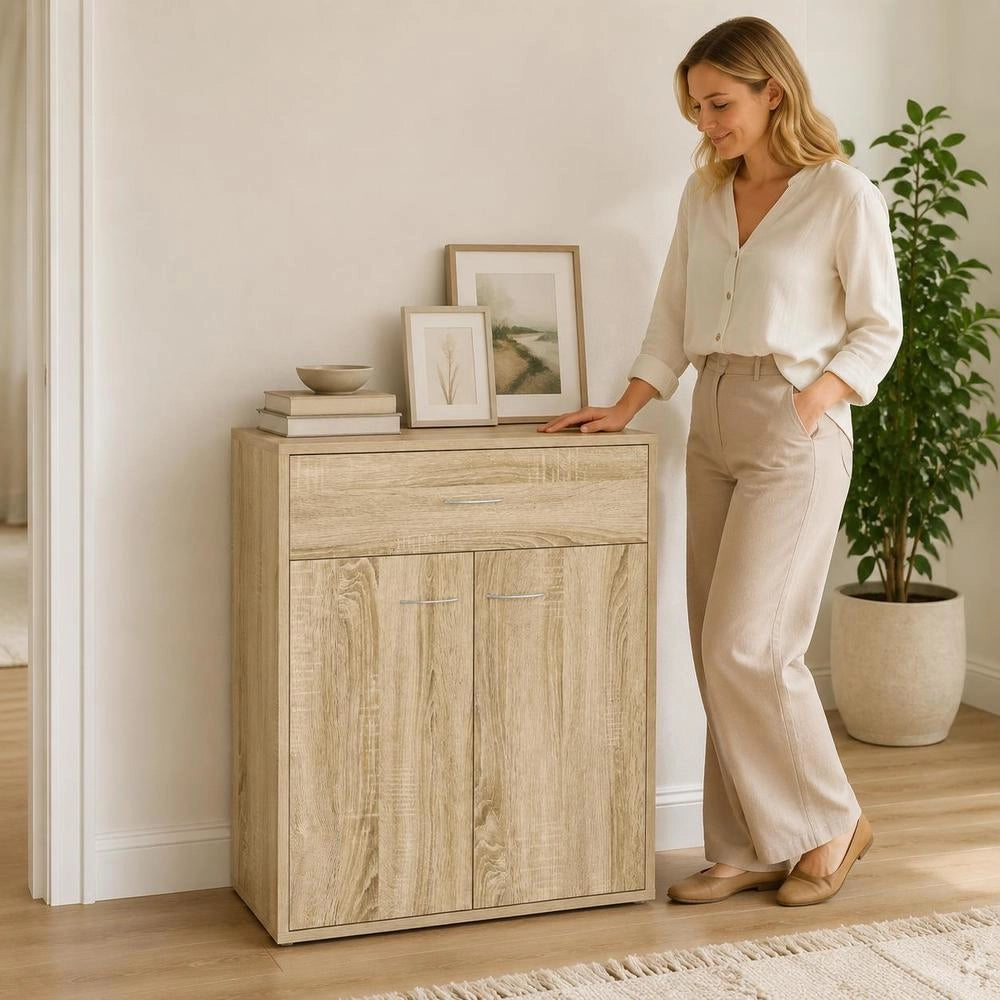Sideboard Sonoma Oak 60x30x75 Cm Wood Material