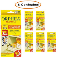 Orphea anti tarme alimentari 6 confezioni da 3 trappole adesive