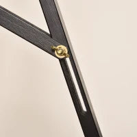 Cavalletto Pittura, 135 cm Cavalletto Treppiede per Dipingere su Tela, Cavalletto in Legno di Pino Regolabile, Portatile e Pieghevole con Pennello per Studio, Artisti e Pittori, Nero