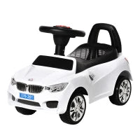Macchinina per Bambini Cavalcabile con Volante, Fari e Musiche, Età 18-36 Mesi, Bianco