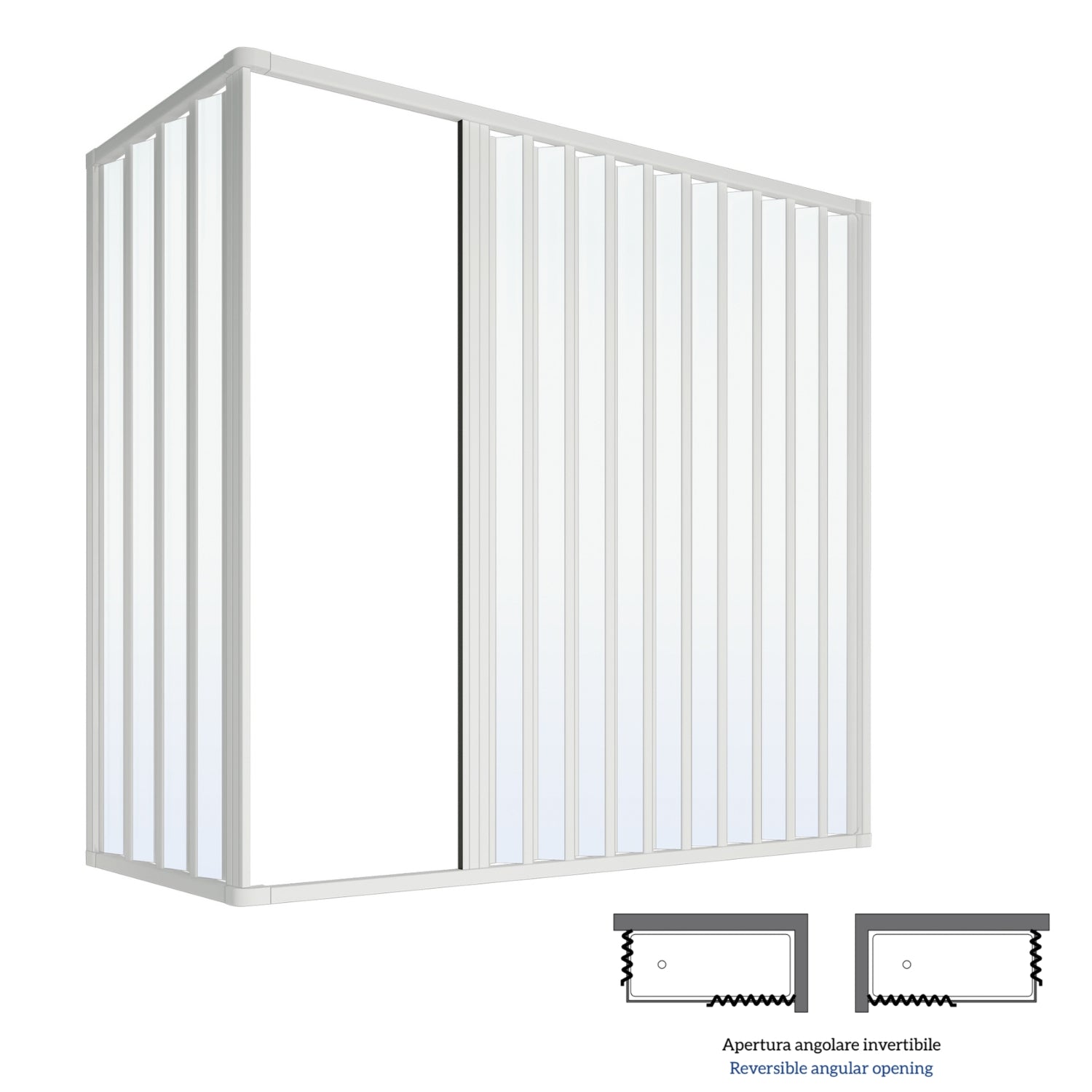Box vasca estensibile a soffietto in pvc bianco con apertura centrale *** misure 70x160 cm, confezione 1