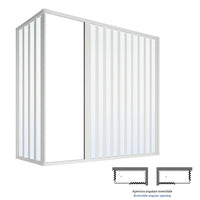 Box vasca estensibile a soffietto in pvc bianco con apertura centrale *** misure 70x170 cm, confezione 1