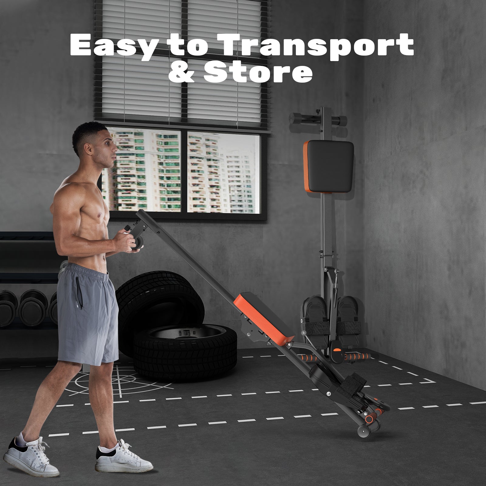 Vogatori - RATTANTREE - Vogatore compatto regolabile con 12 Livelli di Resistenza, display LCD, Carico Massimo 150 kg