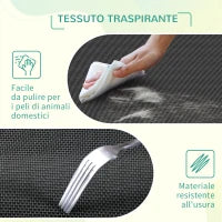 Lettino per Cani Rialzato con Seduta Traspirante, in Metallo e Tessuto, 90x65x20 cm, Nero e Argento