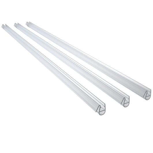 3 Pezzi Guarnizione Sottoporta per box doccia per vetro da 5-6 mm lungha 90 cm Tagliabile Coda PVC Morbido 12 mm Modello C