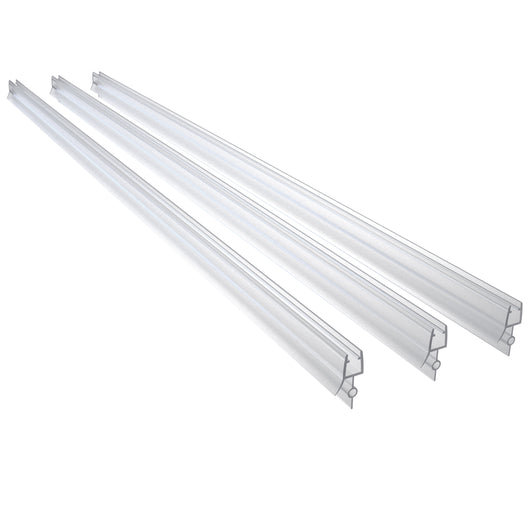 3 Pezzi Guarnizione Sottoporta per box doccia per vetro da 8 mm lungha 90 cm Tagliabile Coda PVC Morbido 23 mm Modello A