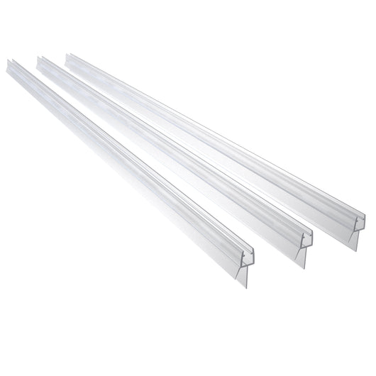 3 Pezzi Guarnizione Sottoporta per box doccia per vetro da 5-6 mm lungha 90 cm Tagliabile Coda PVC Morbido 23 mm Modello B