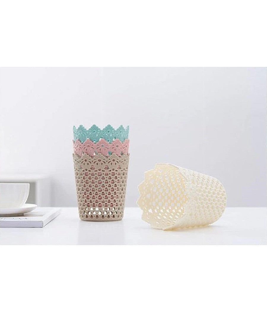 3pz Cestino Portaoggetti Organizzatore Casa Cesto In Plastica à¸10.3x12.5cm 79476         