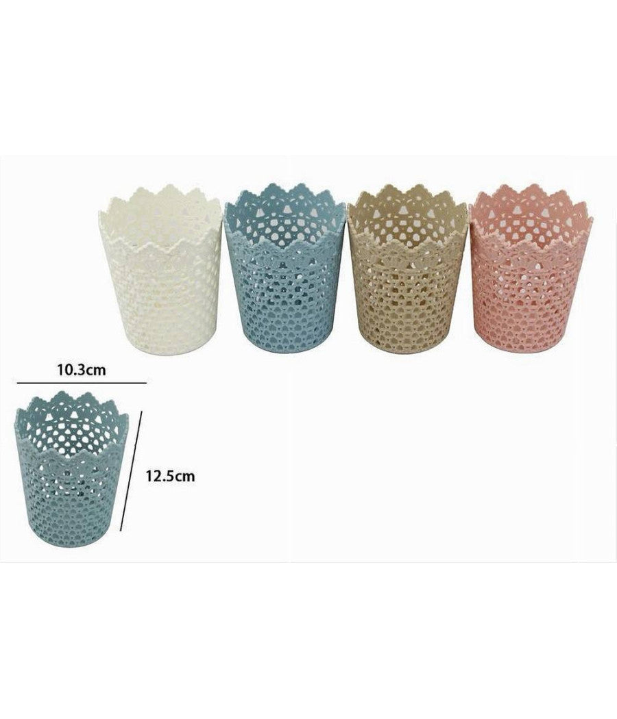 3pz Cestino Portaoggetti Organizzatore Casa Cesto In Plastica à¸10.3x12.5cm 79476         