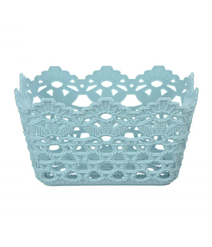 3pz Cestino Portatutto Oggetti Cesto Plastica Rettangolare 15.4x10.4x8.7cm 79470         