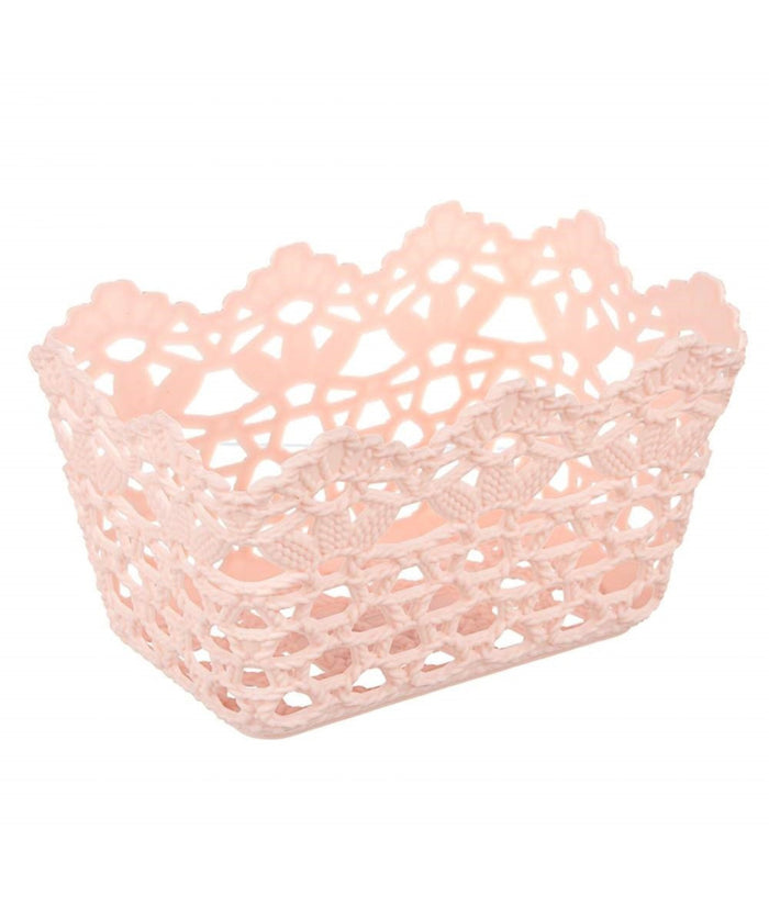 3pz Cestino Portatutto Oggetti Cesto Plastica Rettangolare 15.4x10.4x8.7cm 79470         