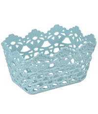 3pz Cestino Portatutto Oggetti Cesto Plastica Rettangolare 15.4x10.4x8.7cm 79470         