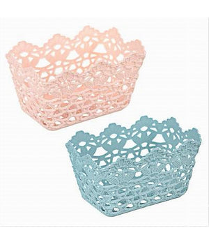 3pz Cestino Portatutto Oggetti Cesto Plastica Rettangolare 15.4x10.4x8.7cm 79470         