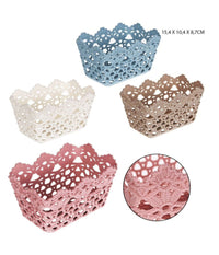 3pz Cestino Portatutto Oggetti Cesto Plastica Rettangolare 15.4x10.4x8.7cm 79470         