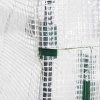 Serra per Piante Verticale con Scaffale a 4 Ripiani in Acciaio e PE Bianco, 70x50x160cm