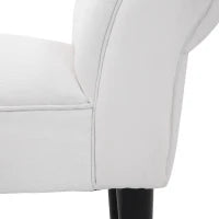 Panca Fondo Letto Imbottita con Braccioli Arrotolati e 4 Piedini, 102x35x51 cm, Grigia