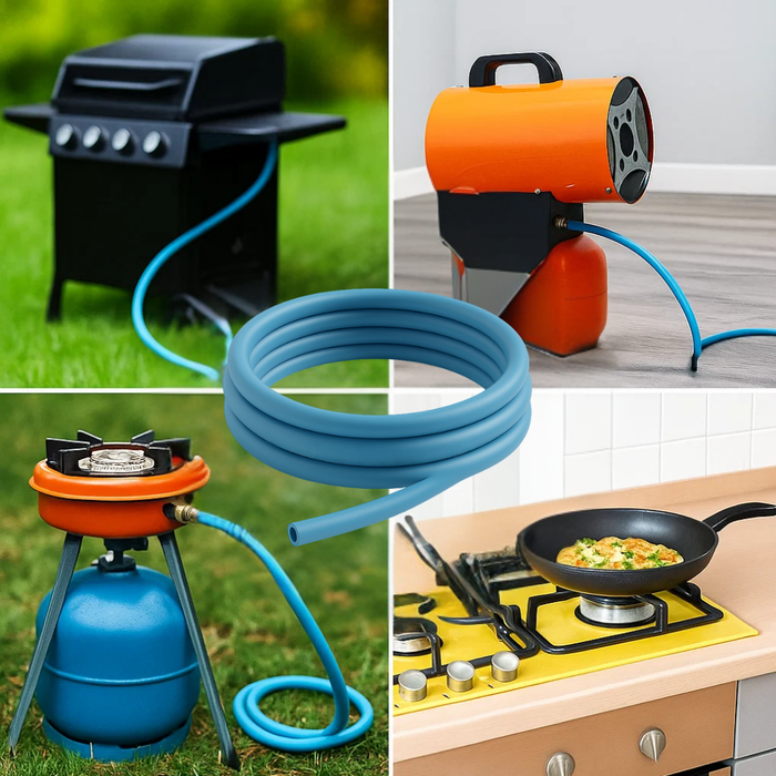 Tubo flessibile in gomma per gas gpl per impianti sicuri *** lunghezza metri 10, confezione 1