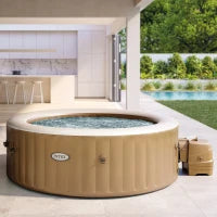 28428EX - Pure Spa Bubble Massage 216X71Cm 6 Posti Con Pompa, Riscaldatore, Sistema Purificazione Acqua