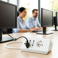 Bticino multipresa da scrivania con usb e presa schuko *** colore bianco, confezione 1