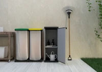 MONGARDI Armadio in Resina 1 Anta con ripiano Regolabili (Interno/Esterno) 34x40x85