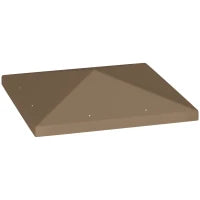 Copertura per Gazebo da Giardino 3x3 m in Tessuto Oxford 600D con Fori di Drenaggio, Marrone