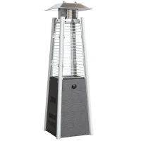 Stufa a Gas Butano Portatile 3 kW con Temperatura Regolabile Sistema Antiribaltamento e Accensione a Pressione Argento e Bronzo