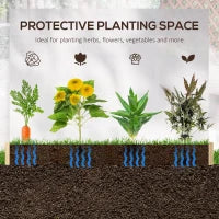 Orto Rialzato a 3 Livelli in Rattan Sintetico senza Fondo per Piante e Verdure, 120x120x40cm, Grigio