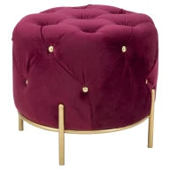 Puff Diamond Glam Bordeaux Cm Ø 45X40