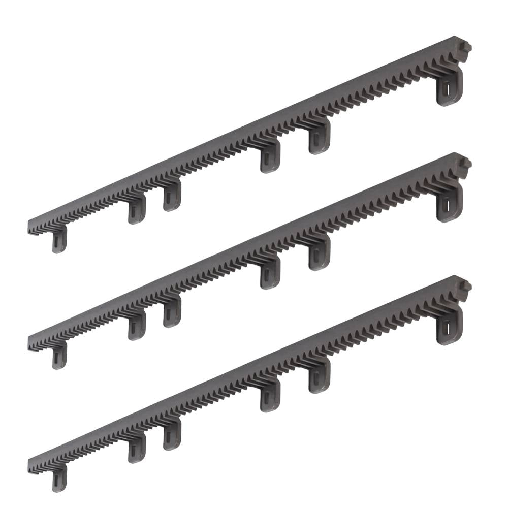 Kit 3 cremagliere da 1 metro per cancelli scorrevoli in nylon m4 crm2