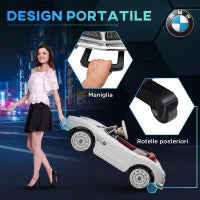 Macchina Elettrica per Bambini a 2 Porte con Licenza BMW 507, con Clacson e Telecomando, 115x55x47 cm, Bianca