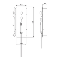 Wall kit a parete da incasso a muro acciaio inox cromato lucido deviatore doccetta doccia *** confezione 1