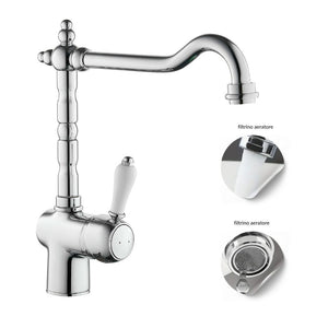 Miscelatore monoforo ottone cucina england one cromato erogazione orientabile *** confezione 1