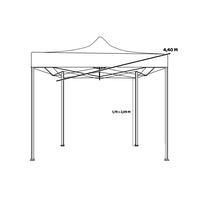 Kebon Tenda / Gazebo Per Giardino 3X3 Impermeabile Tendone Pieghevole Per Fiere E Mercati Colore Bianco