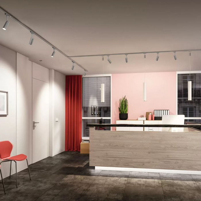 Lampada a sospensione optonica led con corpo in alluminio bianco cavo 105 cm *** dimensioni 55x300 millimetri, confez...