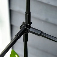 Fioriera da Esterno con Vaso Autoirrigante e Griglia Scaffale per Piante Rampicanti Marrone e Nero, 40x40x177cm