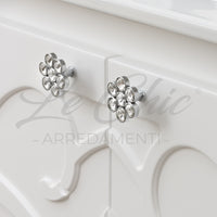 Mobile bagno moderno completo - 100 cm, Specchiera rettangolare led