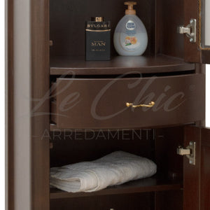 Colonna London classica color noce in legno massiccio