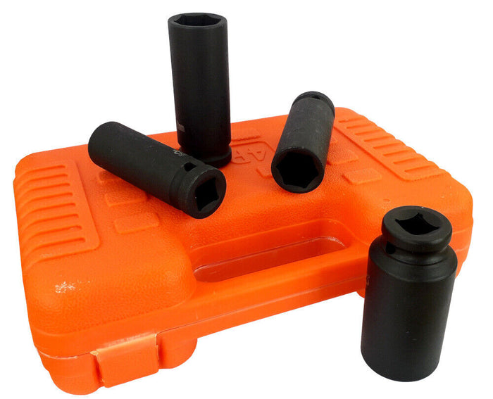 4 BUSSOLE ESAGONALI BOCCOLE RINFORZATE PER AVVITATORE PNEUMATICO 1/2" 17 A 27mm